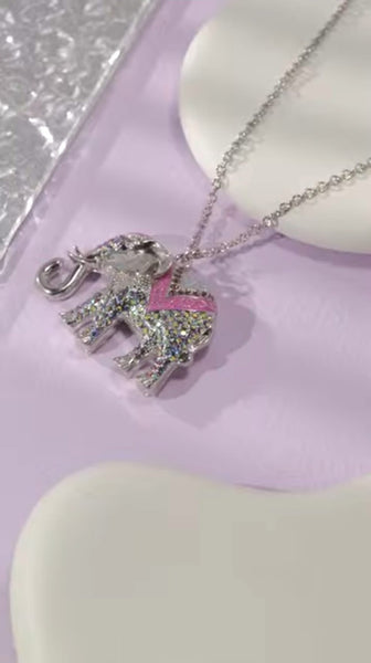 Educated Elephant Purple Necklace