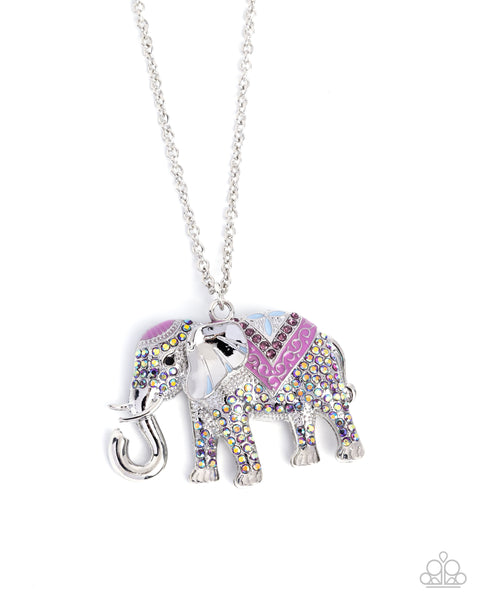 Educated Elephant Purple Necklace