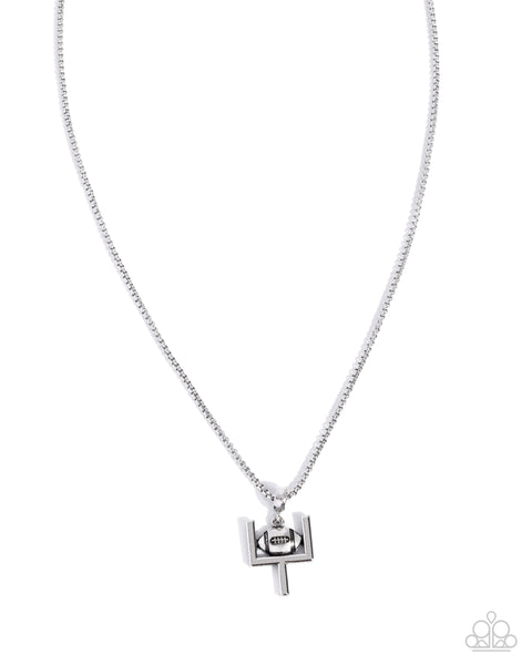End Zone Edge Silver Necklace