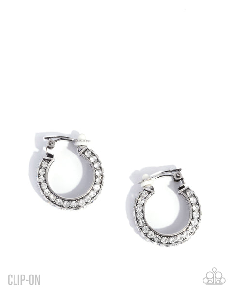 Date Night Debut White Clip On Earring