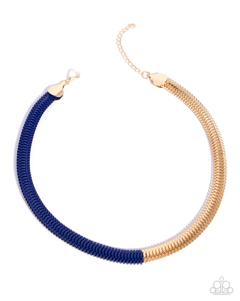 Dynamic Duality Blue Necklace