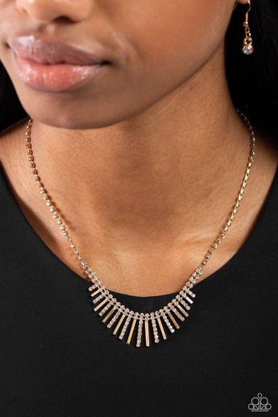 Flare To Be Different Gold Necklace