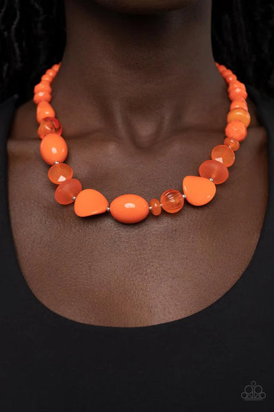 Tropical Tsunami Orange Necklace
