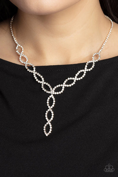 Infinitely Icy Gold Necklace
