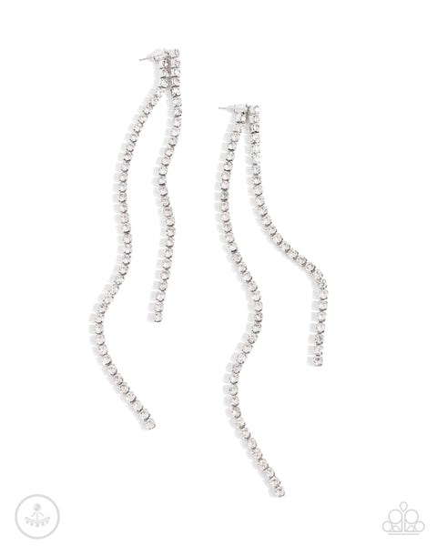 Elevated Elegance - White Earrings