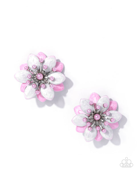 Dimensional Dowry Pink Earrings