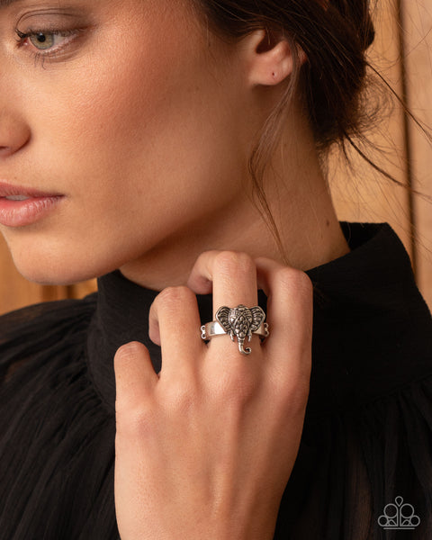 Elephant Whisper Silver Rings