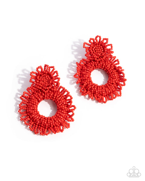 Explosive Energy Red Earrings