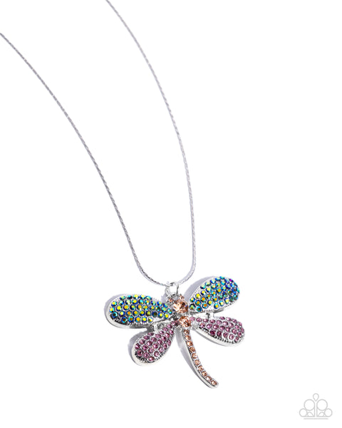 Dragonfly Defiance Purple Necklace