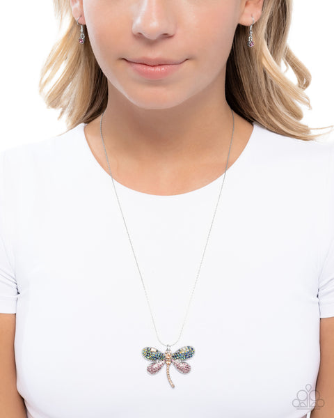 Dragonfly Defiance Purple Necklace