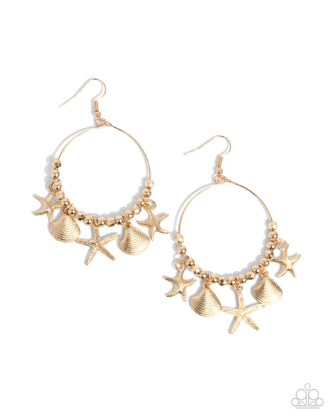 Coastal Conversation Gold Earring