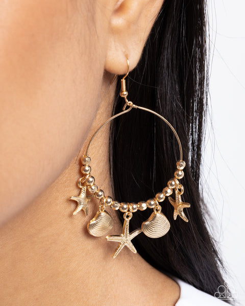 Coastal Conversation Gold Earring