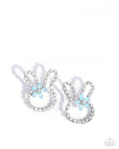 Bunny Backdrop Blue Earring