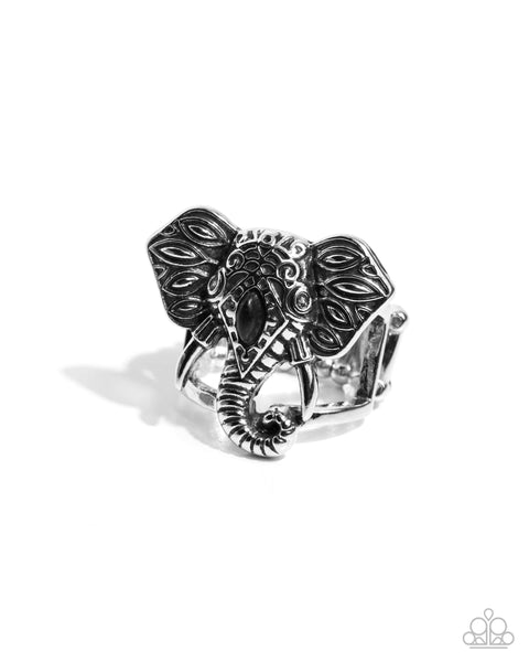 Elephant Erudite Black Ring