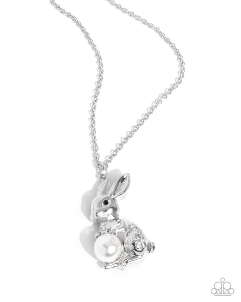 Easter Bunny White Necklace