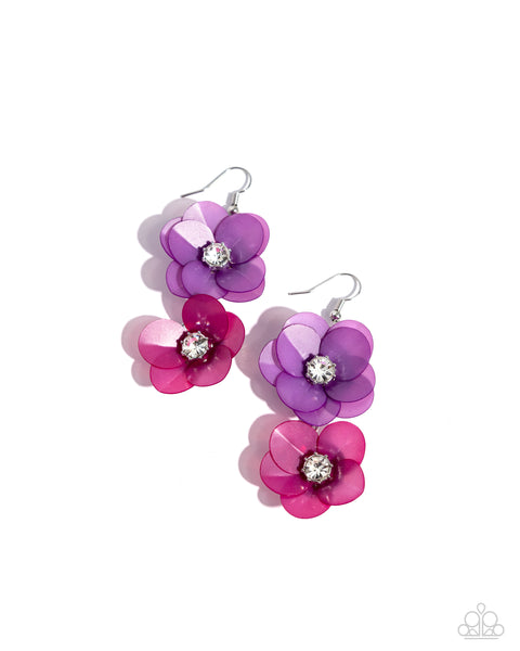 Fairy Tale Florals Purple Earring