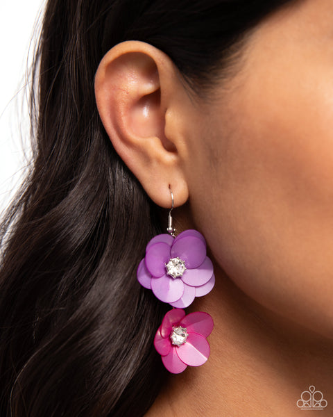 Fairy Tale Florals Purple Earring