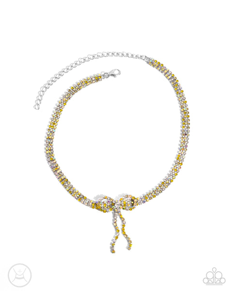 Buckingham Bow Yellow Necklace