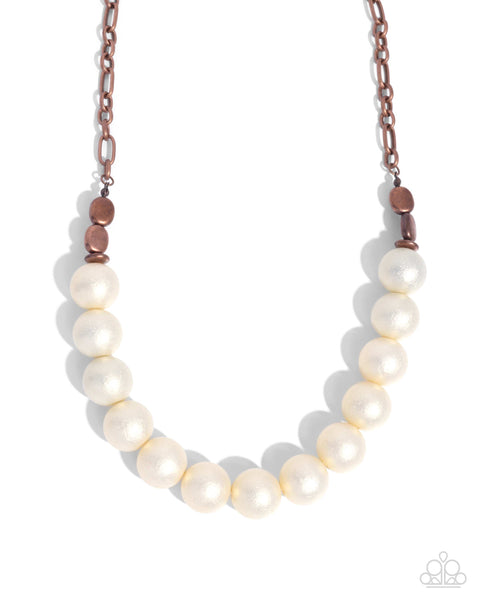 Brushed Backdrop Copper Necklace