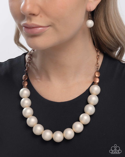 Brushed Backdrop Copper Necklace