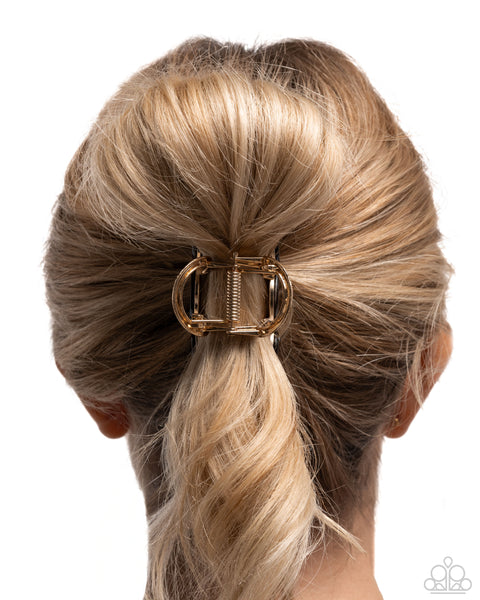 Delightful Discs Brown Hair Clip