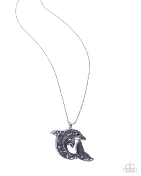 Dolphin Dive Silver Necklace