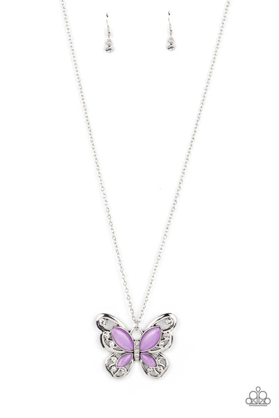 Wings Of Whimsy - Purple Necklace
