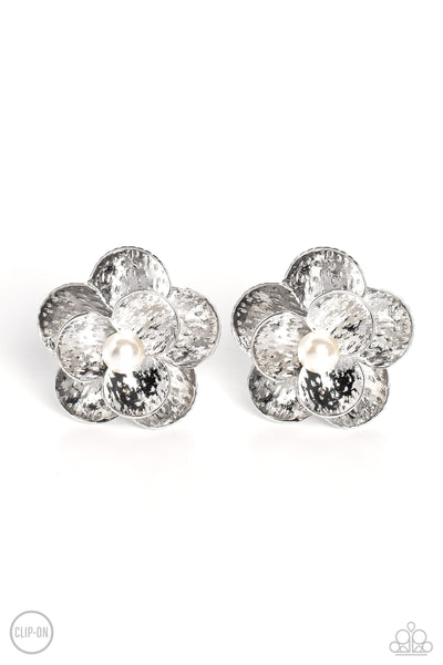 Miami Magic - White Clip On Earring