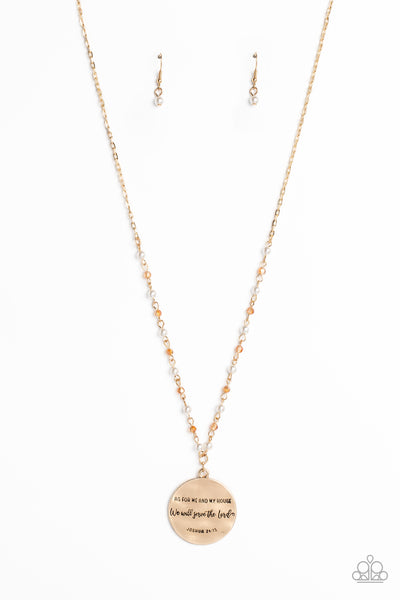 Serving the Lord - Gold - Necklace