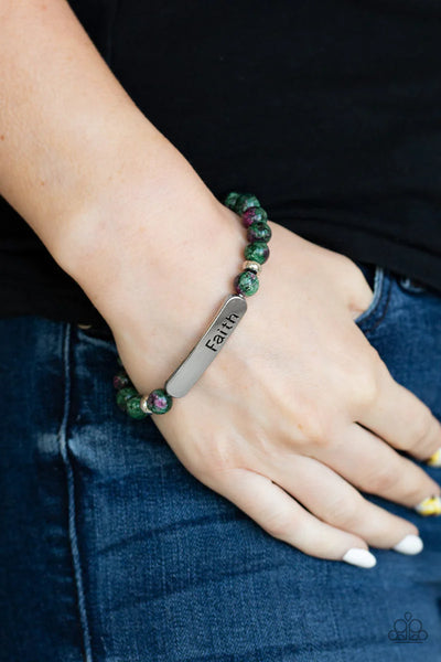 Faith In All Things Green Bracelet