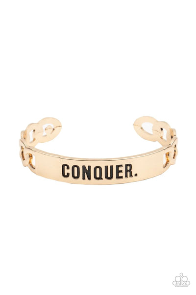 Conquer Your Fears - Gold Urban Bracelet