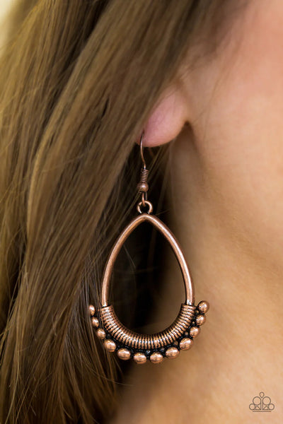 Steal The Thunder Copper Earrings