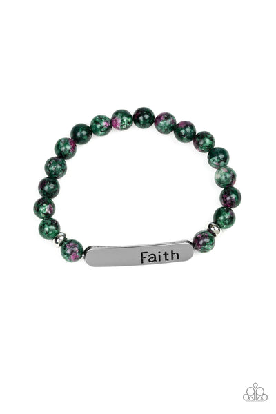 Faith In All Things Green Bracelet