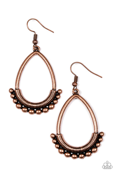 Steal The Thunder Copper Earrings