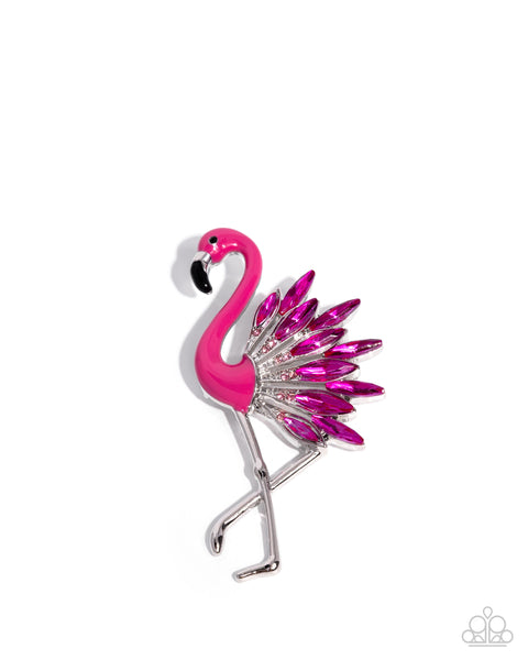 Frenetic Flamingo Pink Brooch