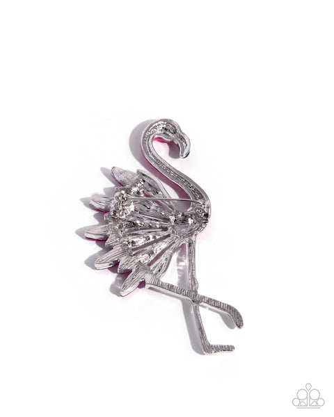 Frenetic Flamingo Pink Brooch