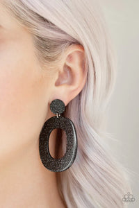 Miami Boulevard Black Earrings