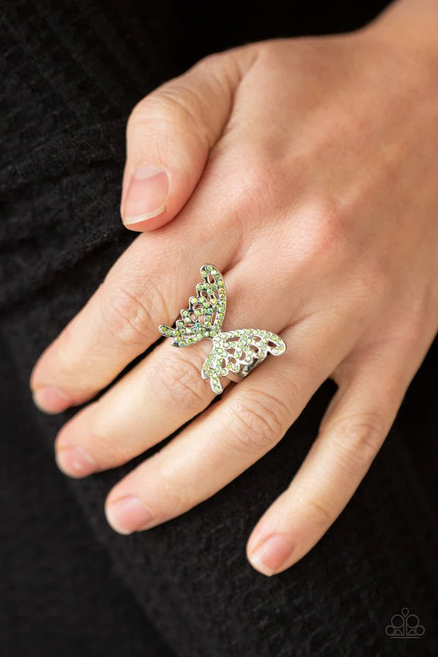 Butterfly Orchard Green Ring
