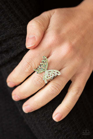 Butterfly Orchard Green Ring