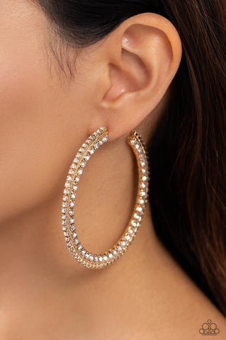 Scintillating Sass - Gold Earrings