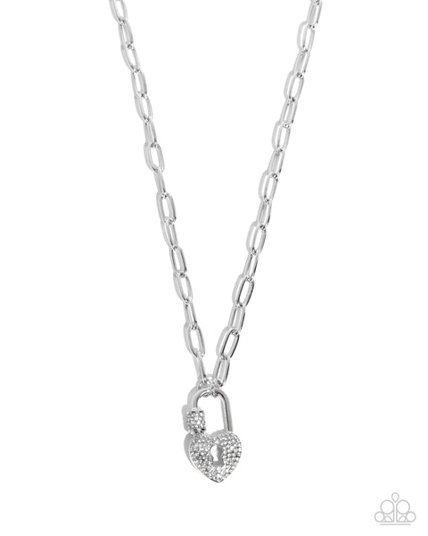 Padlock Potential White Necklace