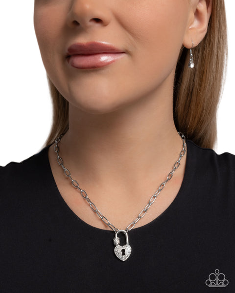 Padlock Potential White Necklace