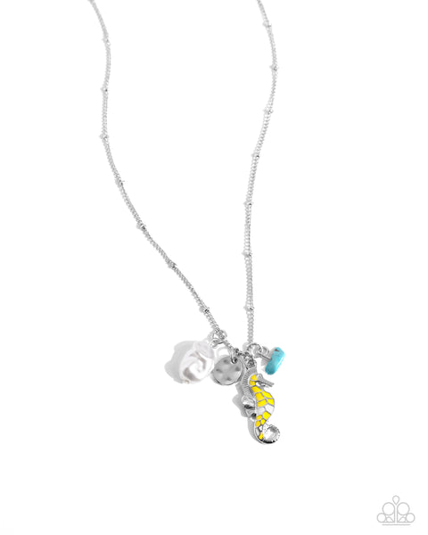 Seahorse Shimmer - Yellow Necklace