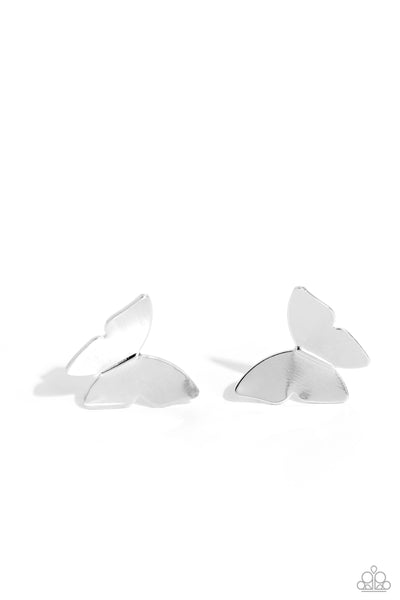 Butterfly Beholder - Silver Earrings