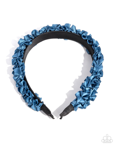 Ruffled Recruit Blue Headband