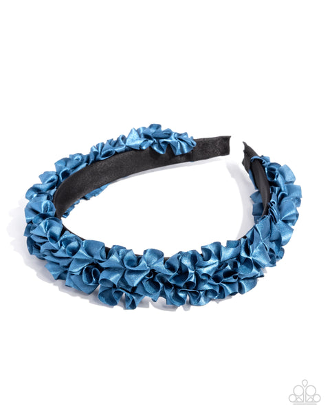 Ruffled Recruit Blue Headband