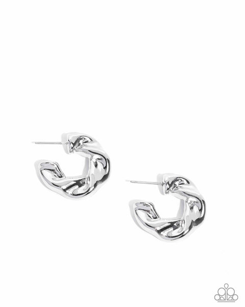 Twisted Talent Silver Earring