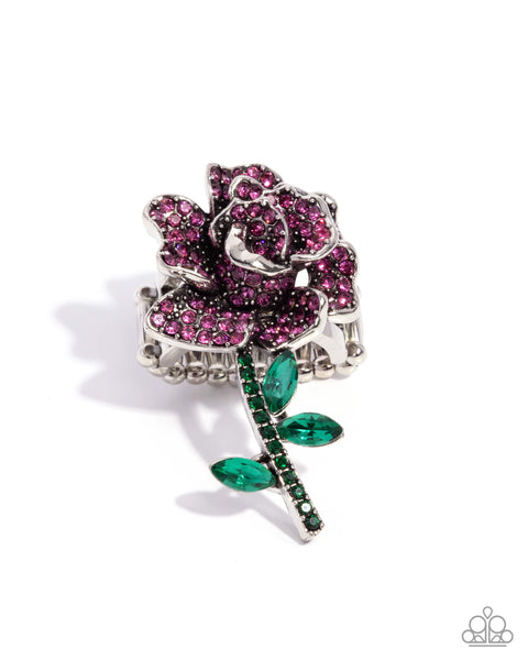 Boutonniere Bling Purple Ring