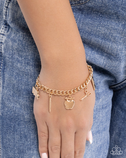 School is in Session Gold Bracelet