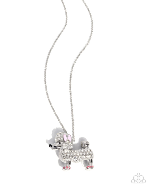 Poodle Pageantry Pink Necklace